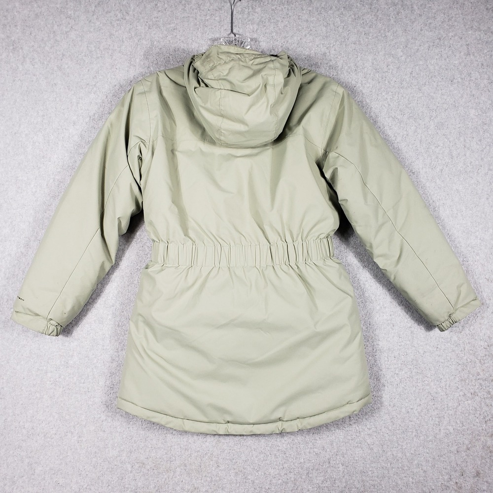 Columbia Girls M 10/12‎ Sage Green Omni-Heat Parka Gorpcore Winter Jacket Hooded - Picture 3 of 10
